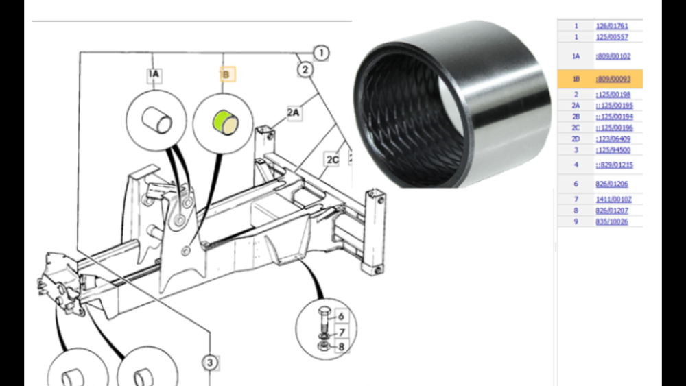 Втулки рамы jcb Оригинал 3cx 4cx 809/00102