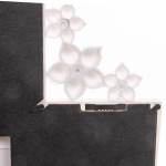 Фоторамка-коллаж 42*43см «Вьюнок», цвет белый, на 4 фото, пластик, с часами