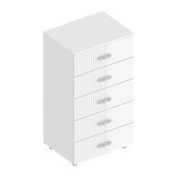 Комод с 5 ящ. МС "Сандра"(Белый лофт)