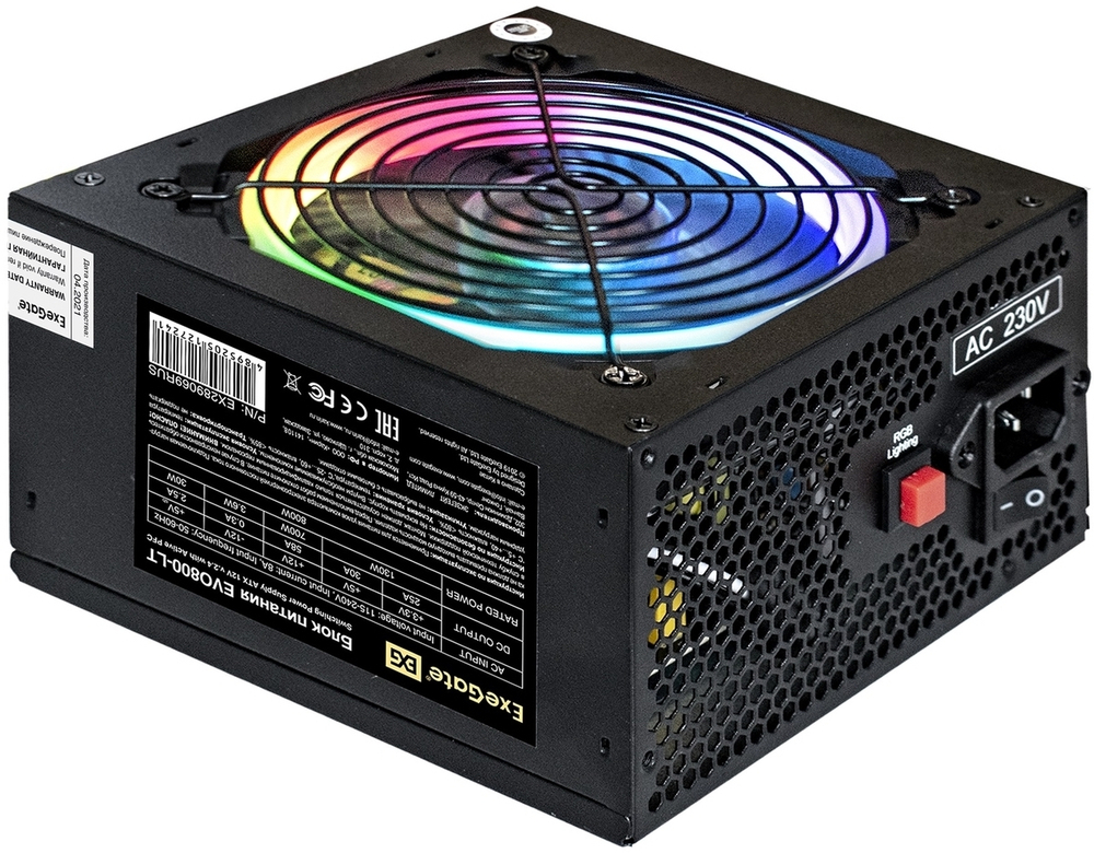 Блок питания ATX Exegate EVO800-LT