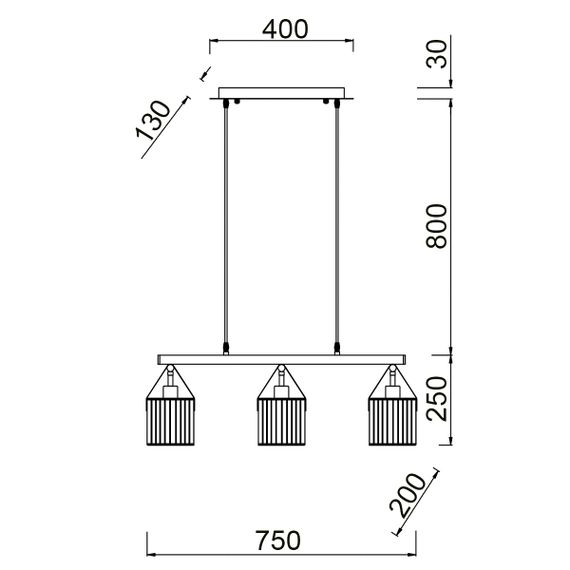 Подвесной светильник Vele Luce Drago VL6332P03