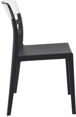 Стул пластиковый Siesta Contract Mone, черный, прозрачный