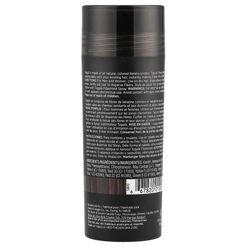 Toppik, клетчатка для укрепления волос, темно-коричневый, 27,5 г (0,97 унции)