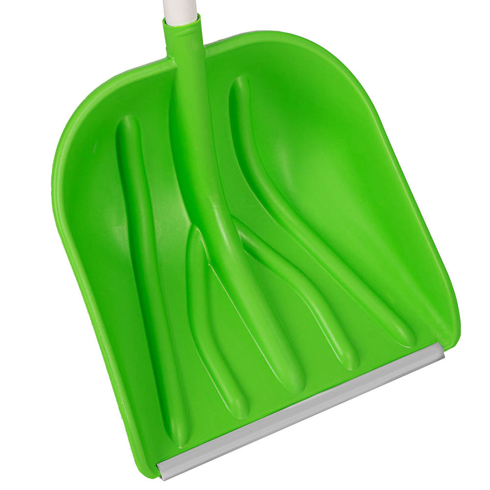 Лопата для уборки снега пластиковая Profi, 415 х 445 х 1500 мм, алюминиевый черенок, Сибртех