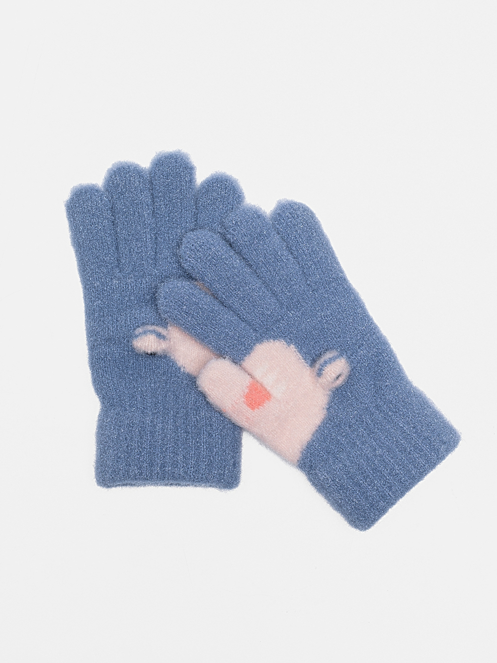 Перчатки детские (Серо-синий)