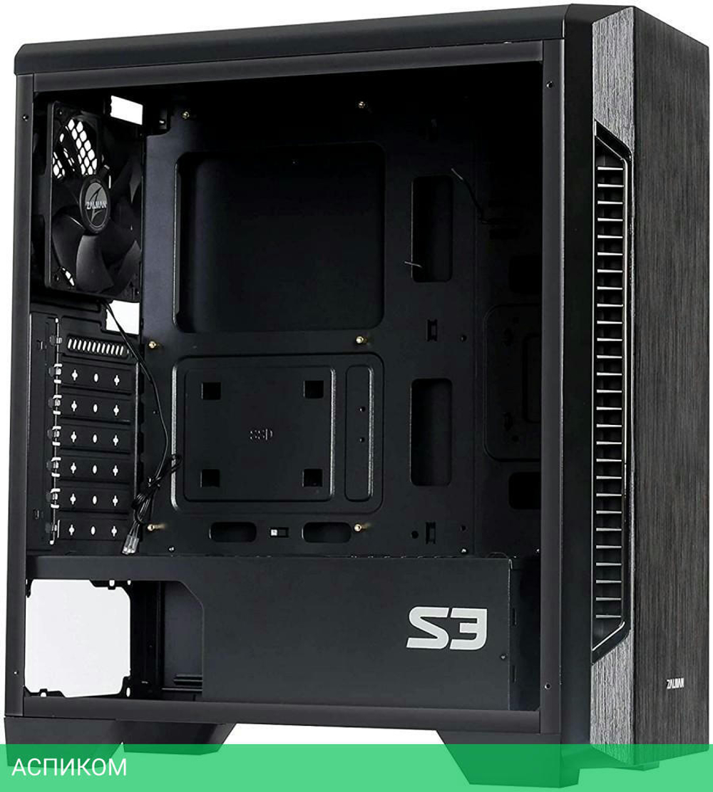 Корпус Zalman ATX без БП S3 TG Black