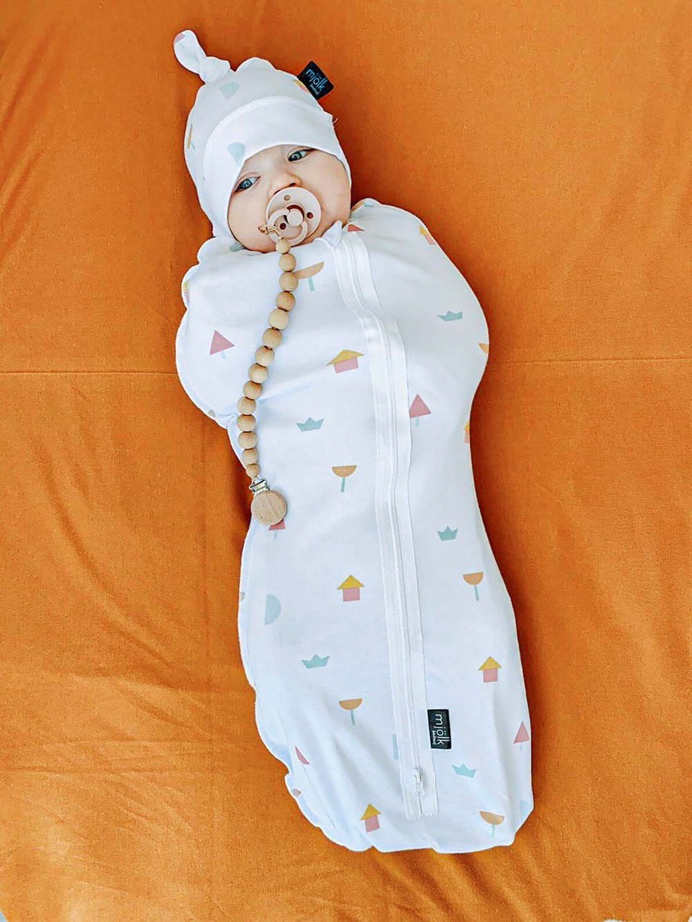 Пелёнка-кокон Mjölk Игрушки, уценка