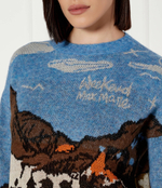 Шерстяной свитер Weekend MaxMara - голубой(253662726)