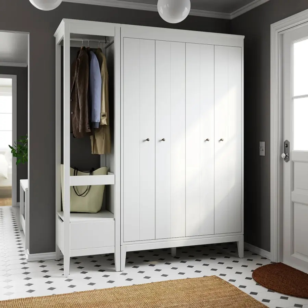 Комбинация для хранения - IDANÄS/IDANАS  IKEA/ ИДАНАС ИКЕА,180x59x211 см, белый