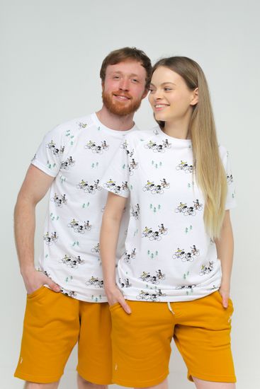 Футболка ЗАПОРОЖЕЦ Velosipedisty (Белый (Snow White))