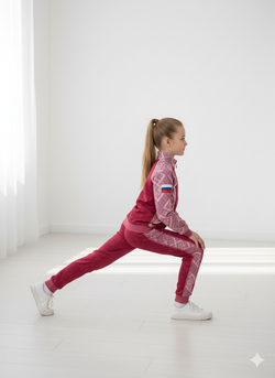 Raspberry sports team suit with Ethnic pattern