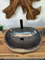 Раковина из речного камня RS-65841 62х43х15 из натурального камня