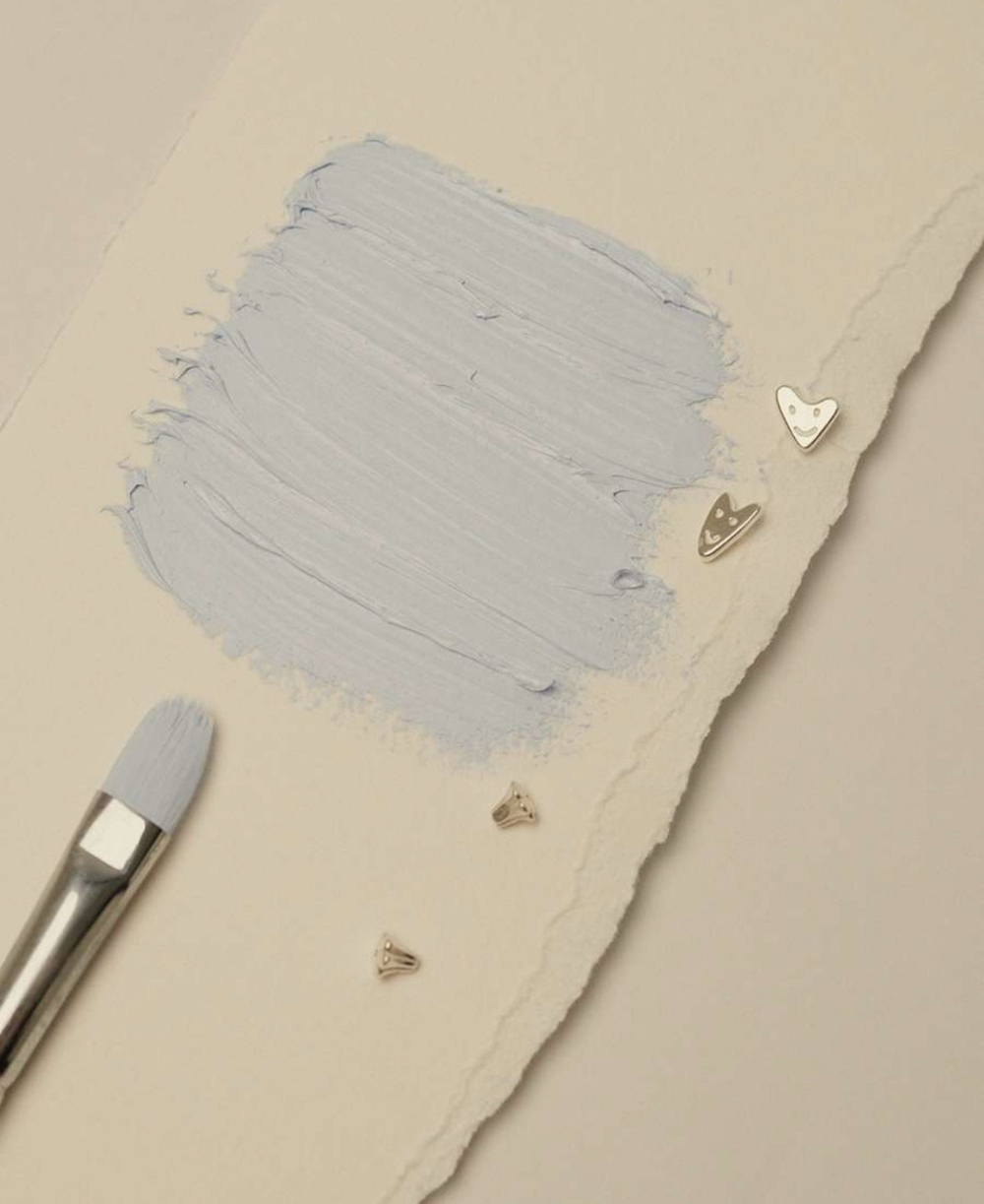 пусеты сердечки