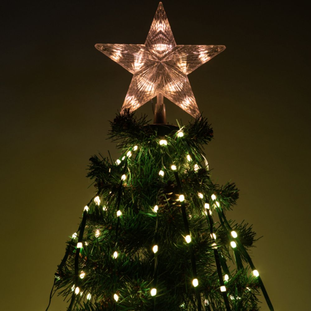 Светодиодная новогодняя гирлянда ЭРА ERASG -03 дождь умная со звездой на елку