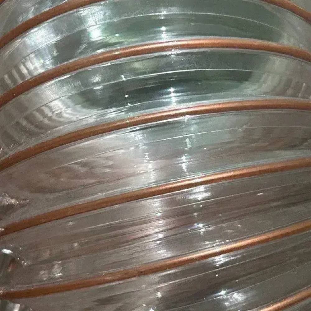 Воздуховод шланг рукав полиуретановый 100 мм армированный проволокой шланг 3 м для аспирации стружкоотсоса и вытяжки