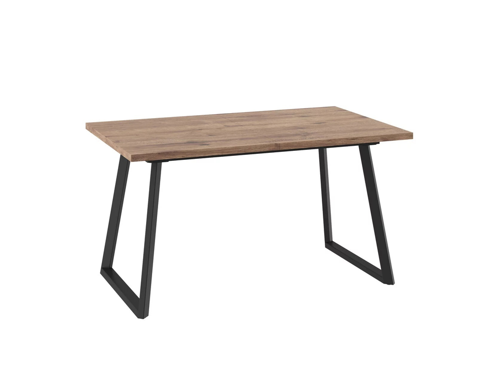Стол LOFT-140, раздвижной 140(180)х85, ДУБ ВЕЛЛИНГТОН/ЧЕРНЫЙ, (2 упак.)