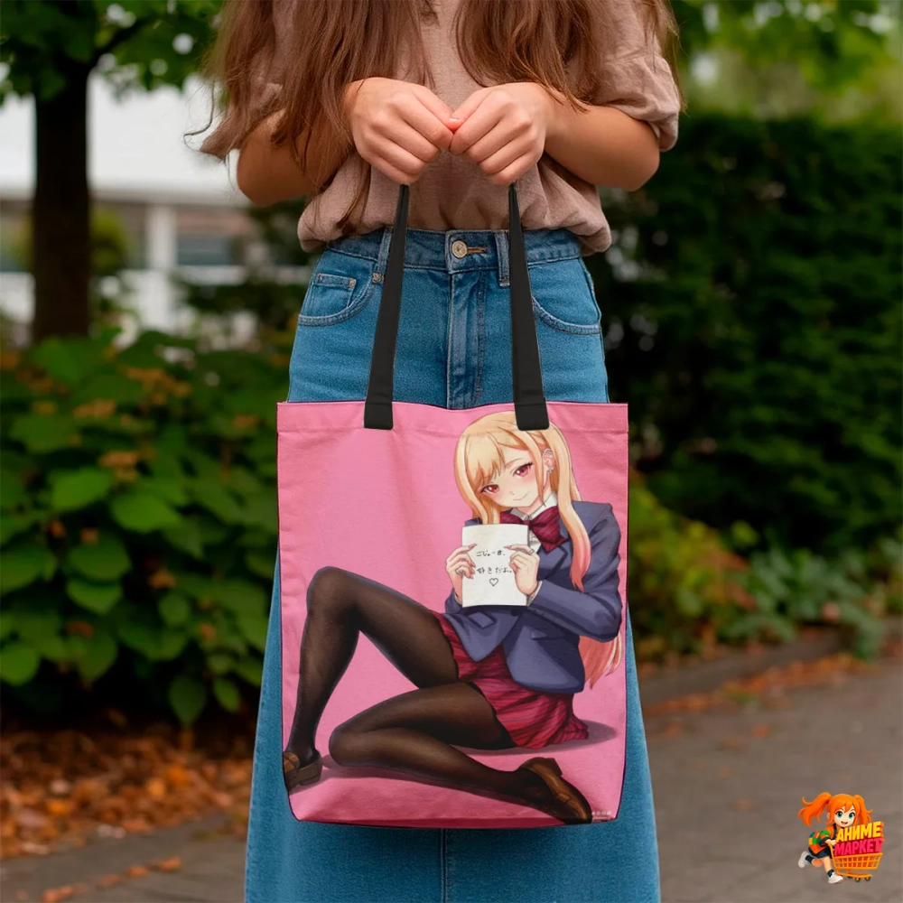 Сумка шоппер с принтом Эта фарфоровая кукла влюбилась