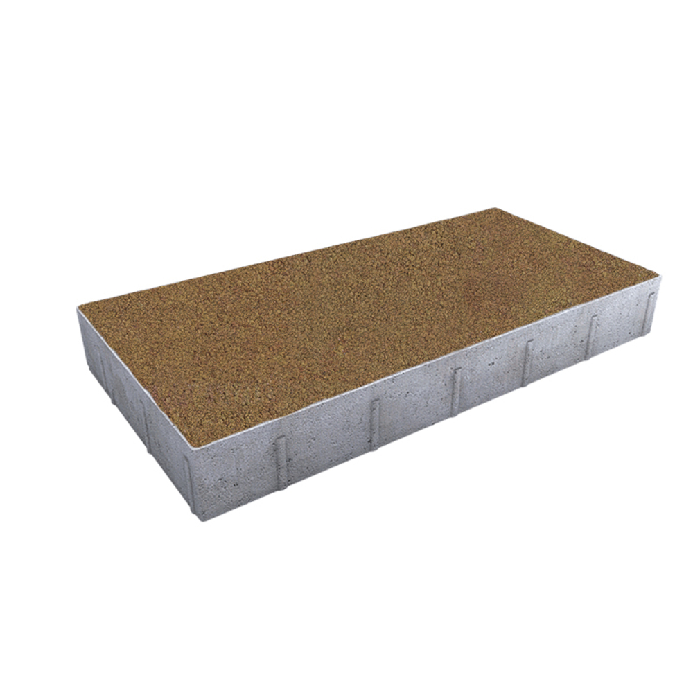 Тротуарная плитка ПРЯМОУГОЛЬНИК 600х300 мм - Листопад гранит Сахара