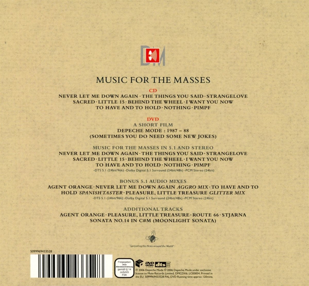 Depeche Mode / Music For The Masses (CD+DVD)
