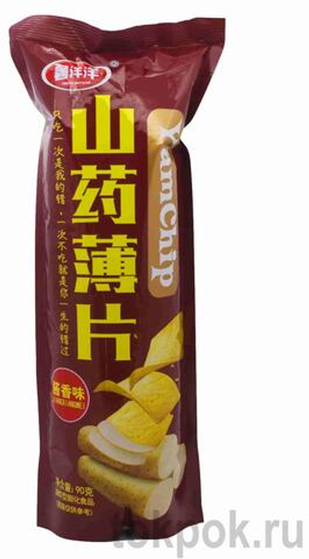 Чипсы Shuyangyang Yam Chip со вкусом острого соуса, 90 гр
