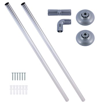 Карниз для ванной угловой Г-образный 90х90 см. Besser BS 0475H