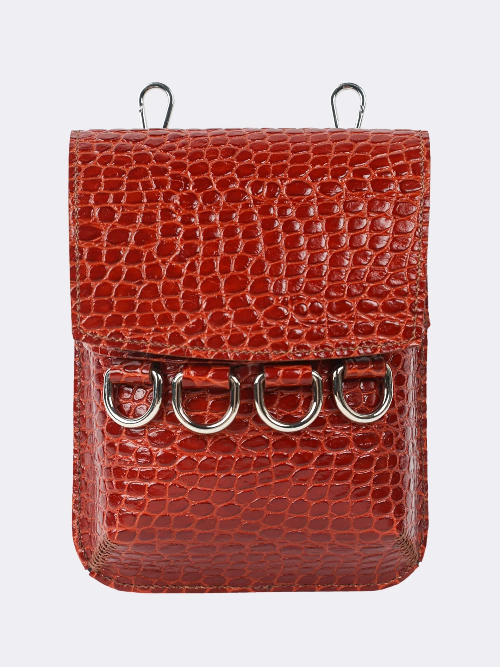 Сумка поясная рыжая "Рептилия" OLA OLA