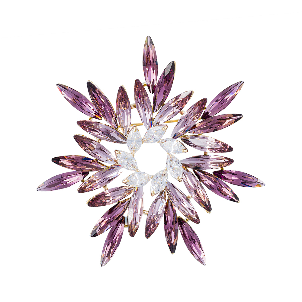 Брошь Fiore Luna ОРЕОЛ Zircon Crystal XR14406A1 V/G