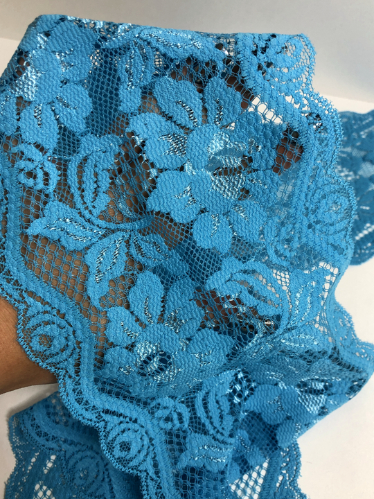 Кружево бирюза, 13,5см стрейч IFS