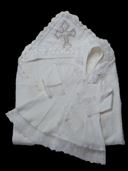 Крестильный набор р-р 56-62 для девочки "Алиса"