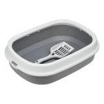 Лоток для кошек ЛЯ-МУРР 480мм с низким бортом + совок, Смоки