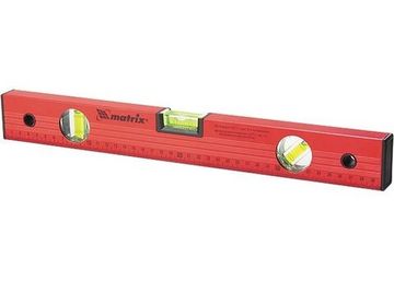 Уровень алюминиевый, 2000 мм, 3 глазка, красный, линейка Matrix 33241