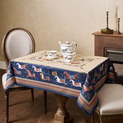 СКАТЕРТЬ "PASSAGE" 110Х140СМ ,БЕЖЕВЫЙ,100% ХЛОПОК С ПРОПИТКОЙ,ТВИЛ