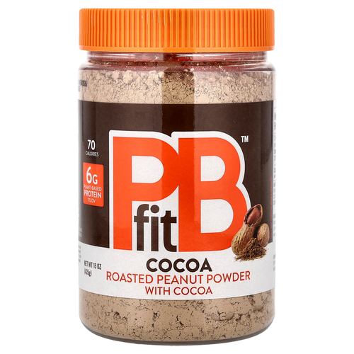 PBfit, порошок из обжаренной арахисовой пасты с какао, 425 г (15 унций)