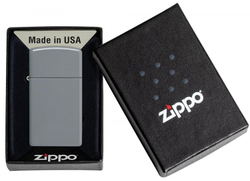 Зажигалка ZIPPO 49527 Slim® Flat Grey