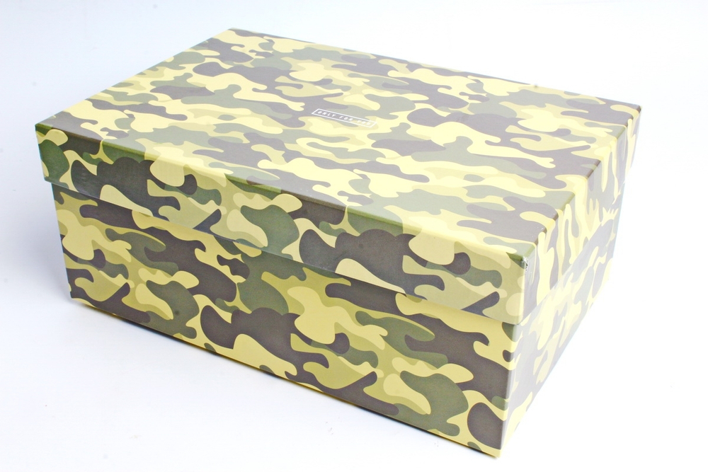 Подарочная коробка Охотничий камуфляж, Бежевый, 19*17*8.7 см № 7