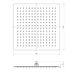 Лейка Lemark LM9489S для верхнего душа, 1-функциональная