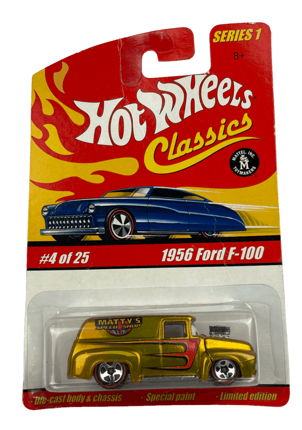 Hot Wheels Classics Series 1: 1956 Ford F-100 (Gold) (#4 of 25) (2005)
