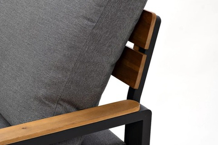 Кресло из алюминия Joygarden ТОПА, темно-серый графит