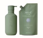 Keune So Pure Набор ОСВЕЖАЮЩИЙ-КОРРЕКТИРУЮЩИЙ блонд цвет Кондиционер (кондиционер 1000 мл + флакон + коробка + шубер + пакет)