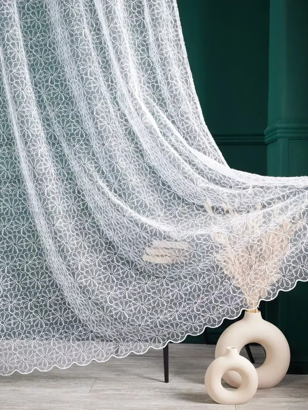 Тюль в спальню гостиную белый 300х240