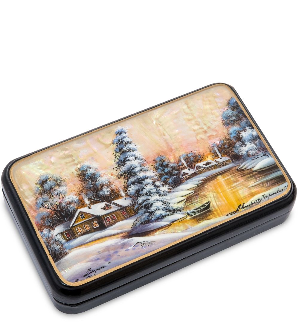 Народные промыслы ШК-55/262 Шкатулка «Зима» исп. Маркова