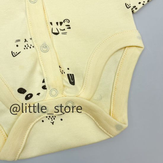 Боди хлопковое "Бежевое сафари" св желтое