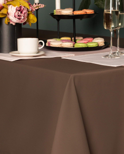 Скатерть круглая 160 Sofi De MarkO Серенити кофейная