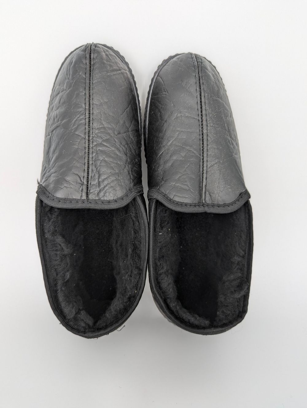 Тапочки утеплённые кожа/иск.мех