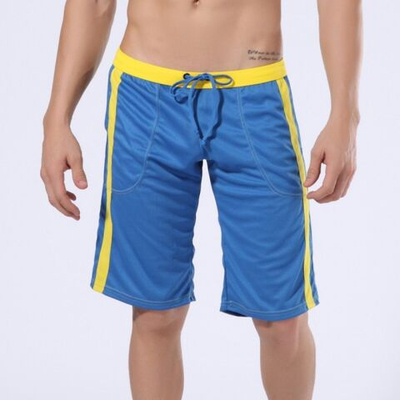 Мужские спортивные шорты с лампасами (Размер: M) (Цвет: синий)