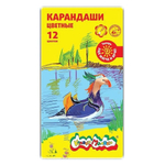 Карандаши 12цв., метал. пенал (Каляка-Маляка)