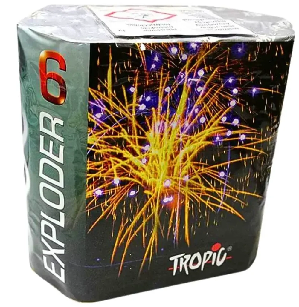 Батарея салютов Exploder 6 (TB19) от Tropic, 13 залпов, 30 мм