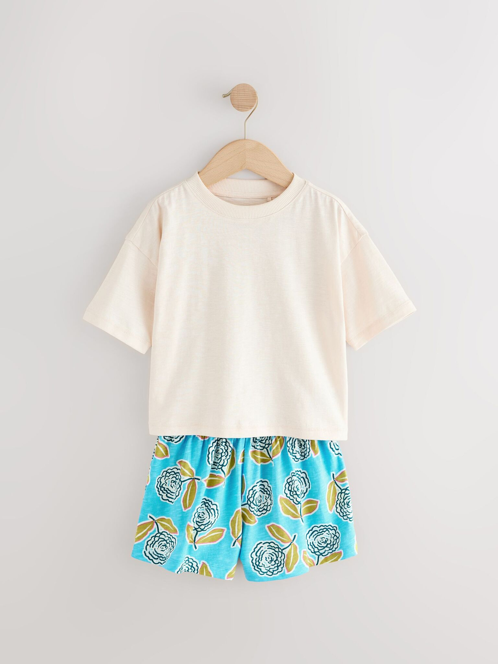 Пижама для девочки Next AC5-509, 3 шт., Розовый, Голубой, Молочный