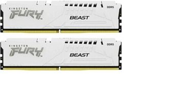 Оперативная память KINGSTON DDR5 32GB 2*16GB FURY Beast White EXPO PC5-48000 6000MHz 1RX8 36-44-44 1.35V 288-pin 16Gbit KF560C36BWE2K2-32