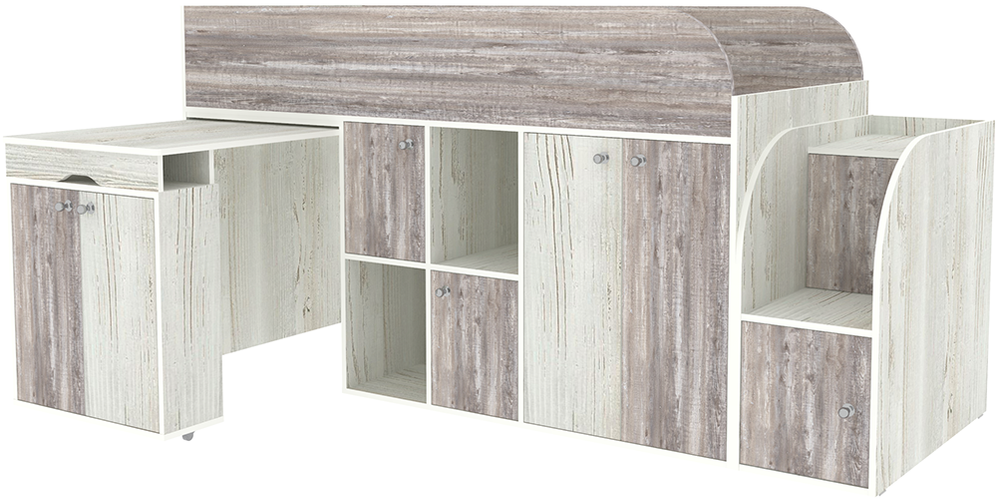 Кровать-чердак КарИВи Малыш 3 Винтерберг Бетон